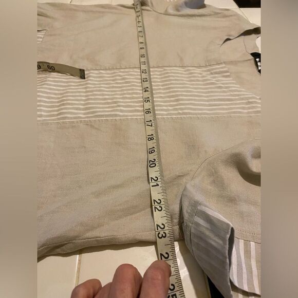 Ali Miles Lagenlook Linen Cotton Blend Oversized Top Coastal Quite Lux Artsy - Picture 7 of 9